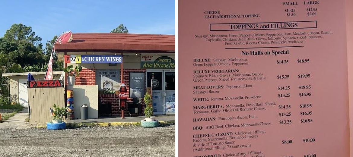 Alva Village Market Pizza Subs and more Menu