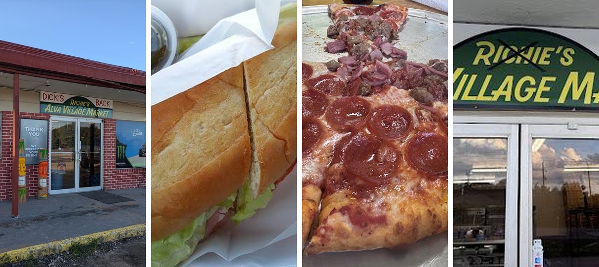 Alva Village Market Pizza Subs and more Menu